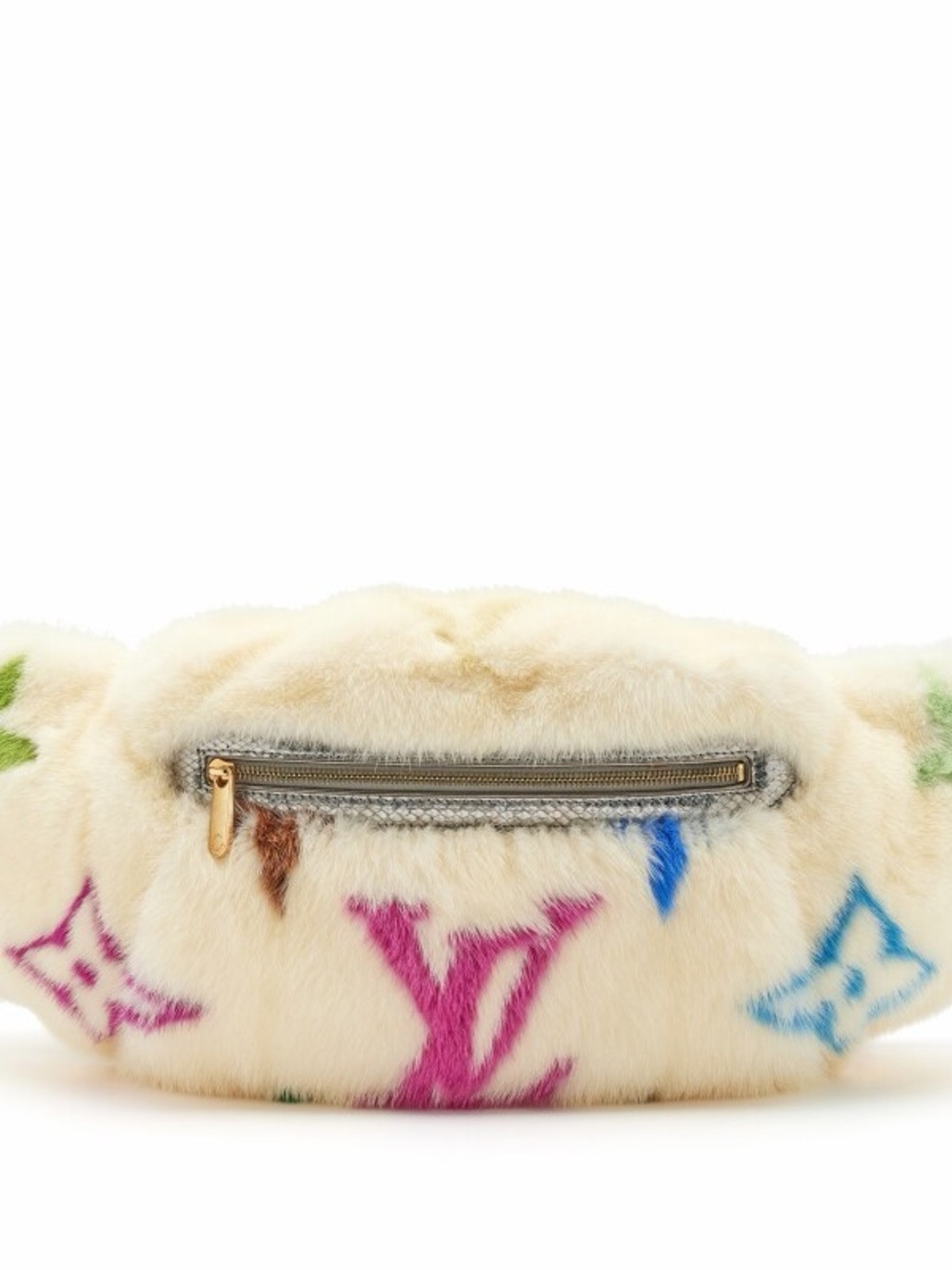 Louis Vuitton Cream Multicolor Fur Belt Bag